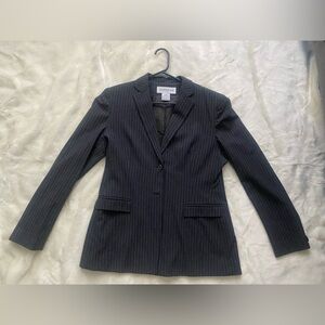Jones New York Black pinstriped suit jacket